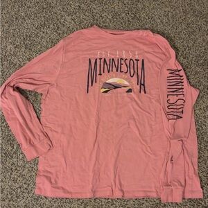 Minnesota Graphic Long Sleeve Tee - Pink